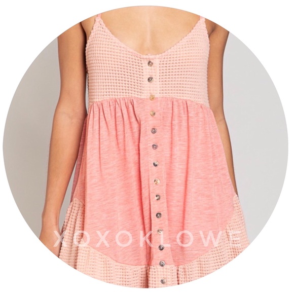 LAST ONE Peach Spaghetti Strap Summer Sun Dress - Picture 8 of 15